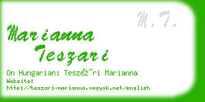 marianna teszari business card